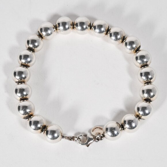 Authentic Tiffany & Co. HardWear Sterling Silver Ball Bead Chain Bracelet - Picture 2 of 5